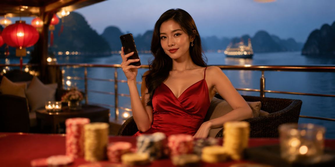 Du khách tại Hạ Long trải nghiệm casino và cá cược qua điện thoại di động