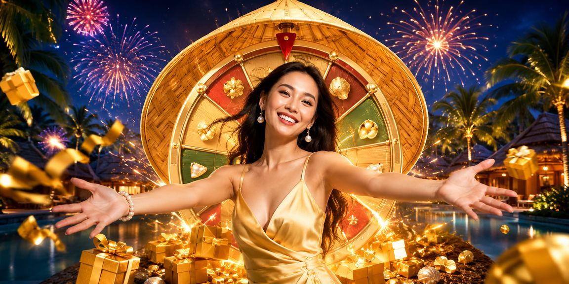 Bàn roulette tại khu nghỉ dưỡng Phú Quốc với hình ảnh nón lá truyền thống – không khí casino Việt Nam hiện đại